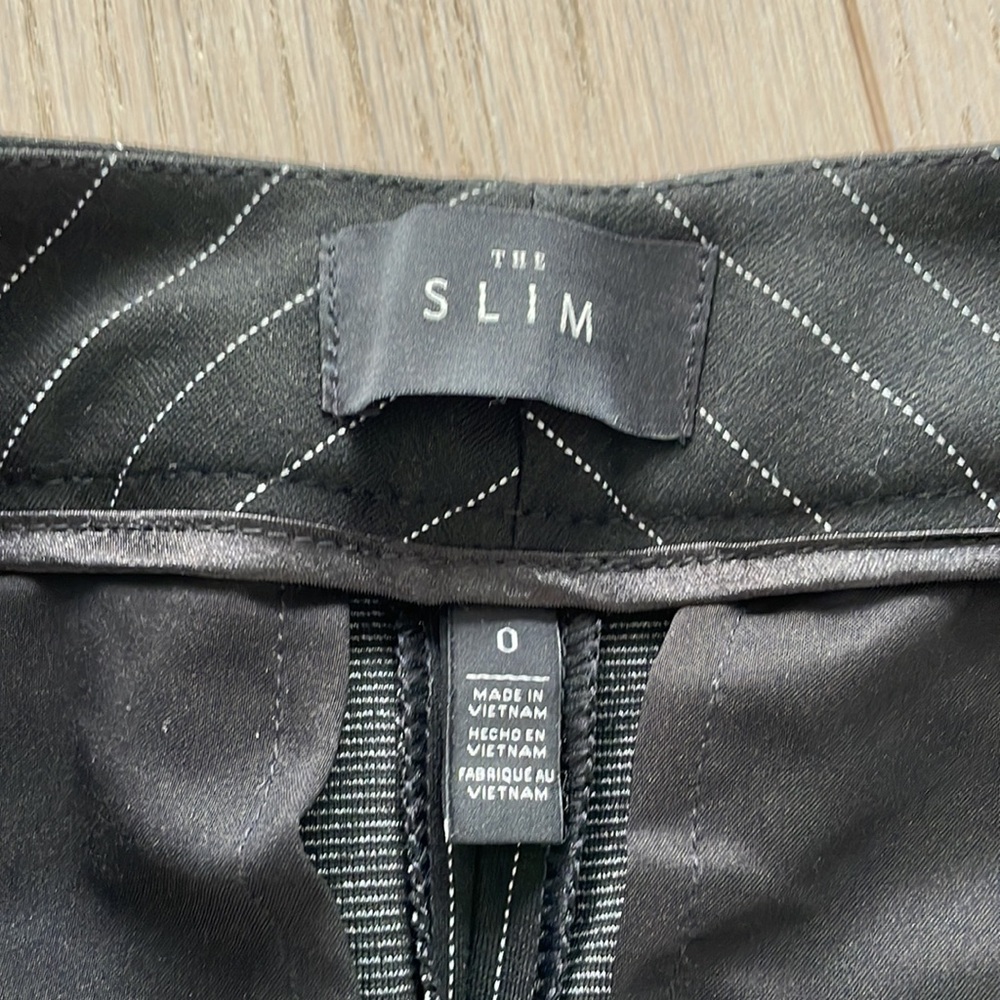White House Black Market Black Pinstripe Boot-Cut Pants - Picture 6 of 8